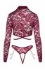 Velvet Desire komplet z otwartym topem i stringami tył